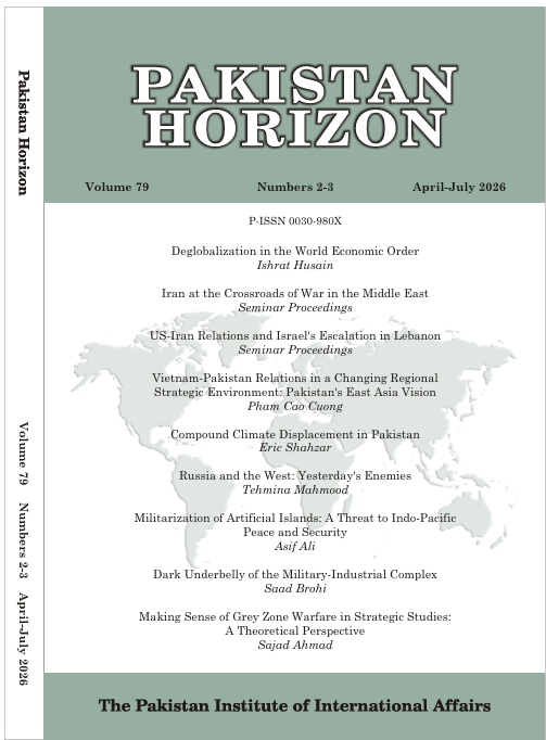 					View Vol. 79 No. 2-3 (2026): Pakistan Horizon
				